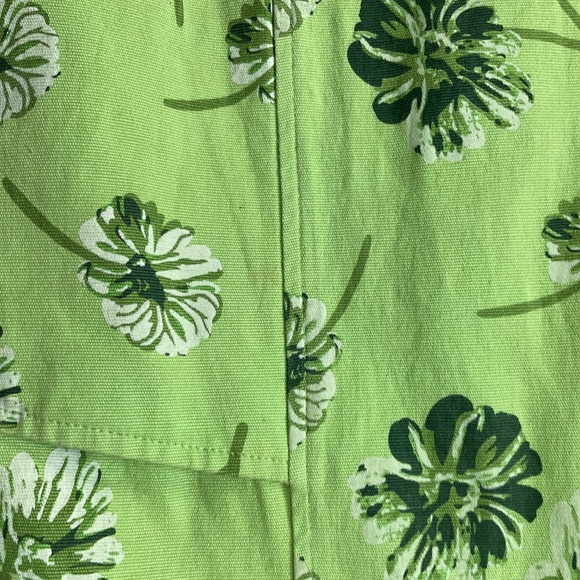 Mac & Jac Long Green Floral Cotton Fitted Jacket (size 8/10) - Picture 10 of 13